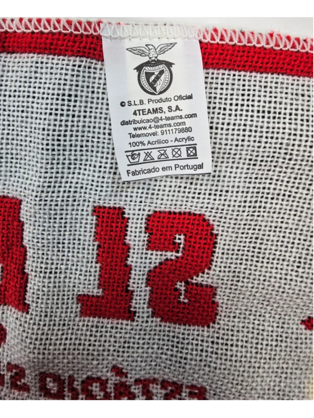 SL Benfica FC Dynamo Kyiv Soccer Scarf 2021 UEFA Champions League Match Portugal